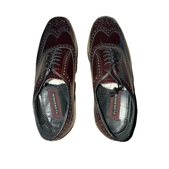 Florsheim Imperial Kenmoor Mens 8 3E Wingtip Shoes Burgundy Leather New main image 5